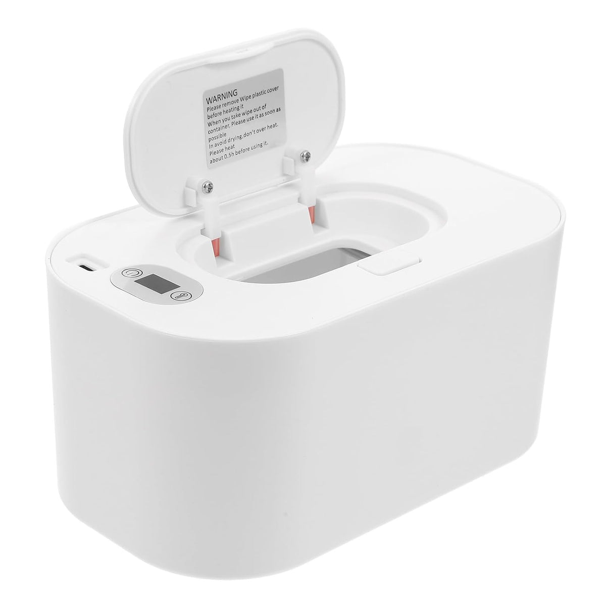 Portable USB Baby Wipe Warmer with Adjustable 104-140 F Temperature Display Compact Heating Box for Comfortable Diaper Changes at Home and Outdoors
