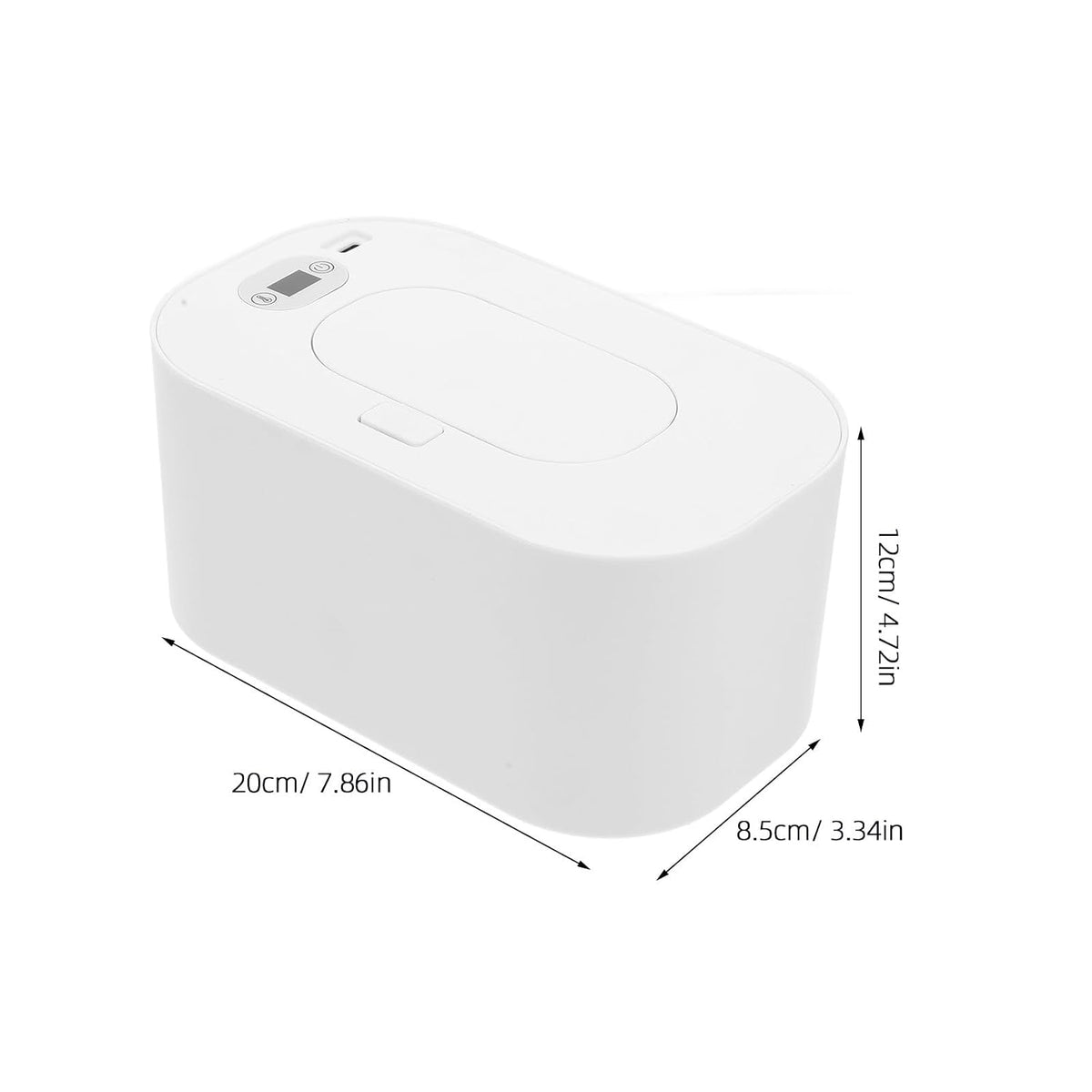Portable USB Baby Wipe Warmer with Adjustable 104-140 F Temperature Display Compact Heating Box for Comfortable Diaper Changes at Home and Outdoors