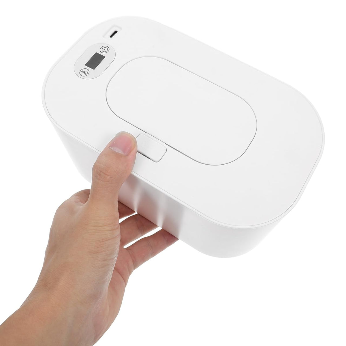 Portable USB Baby Wipe Warmer with Adjustable 104-140 F Temperature Display Compact Heating Box for Comfortable Diaper Changes at Home and Outdoors