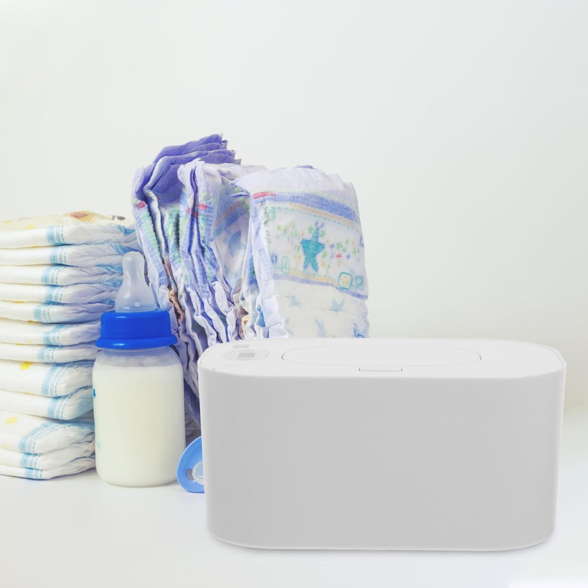 Portable USB Baby Wipe Warmer with Adjustable 104-140 F Temperature Display Compact Heating Box for Comfortable Diaper Changes at Home and Outdoors