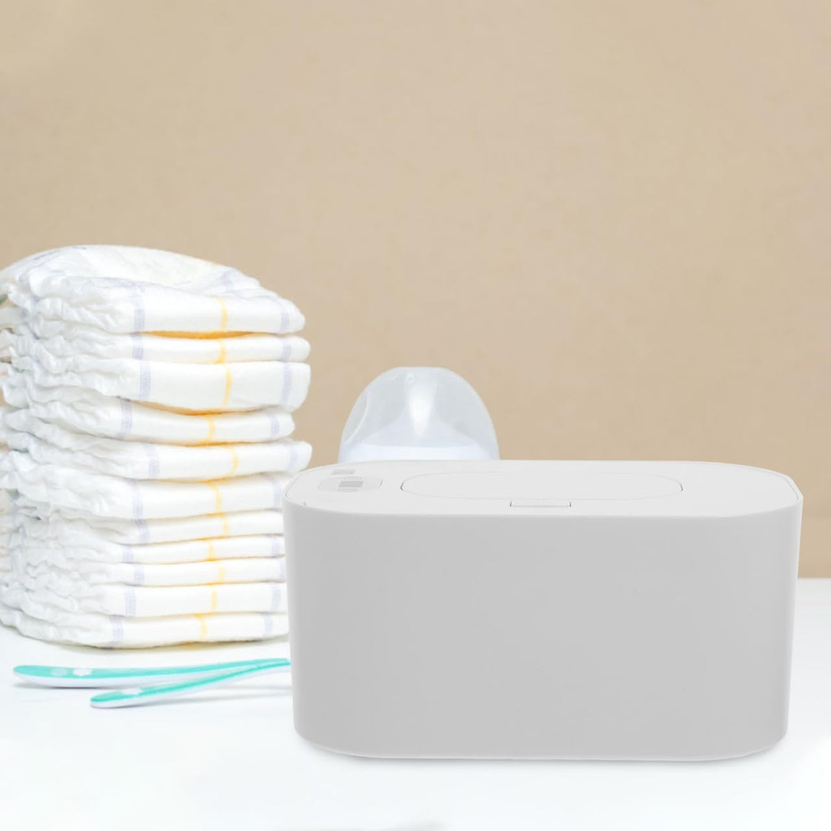 Portable USB Baby Wipe Warmer with Adjustable 104-140 F Temperature Display Compact Heating Box for Comfortable Diaper Changes at Home and Outdoors