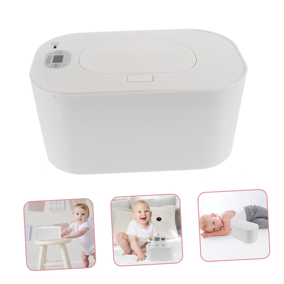 Portable USB Baby Wipe Warmer with Adjustable 104-140 F Temperature Display Compact Heating Box for Comfortable Diaper Changes at Home and Outdoors
