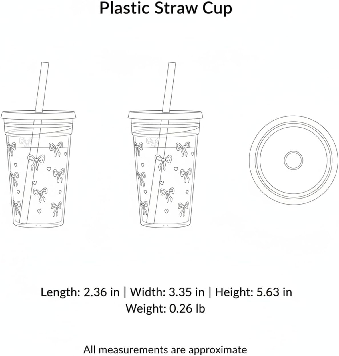 Plastic Straw Cup with Lid, 475ml Reusable Tumbler for Cold Beverages, Desk and Office Use (1 PC)