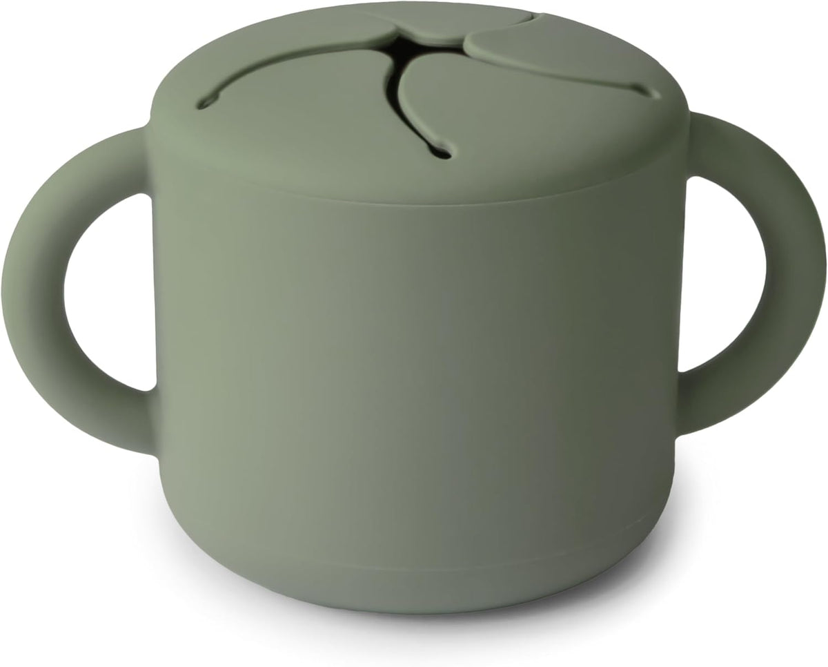 Silicone Snack Cup | Spill Proof Food Container (Whales)
