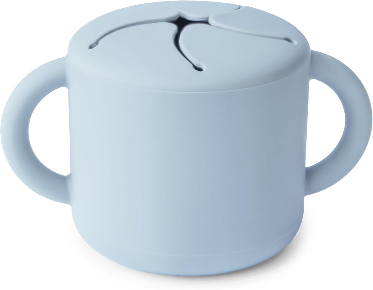 Silicone Snack Cup | Spill Proof Food Container (Whales)