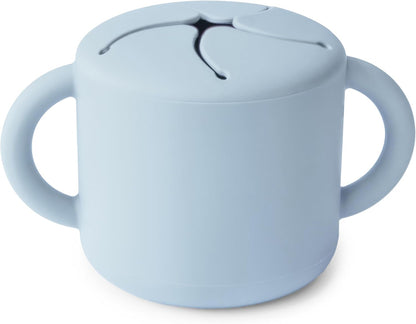 Silicone Snack Cup | Spill Proof Food Container (Whales)