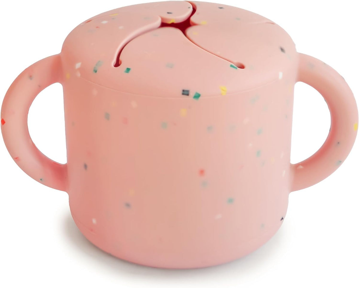 Silicone Snack Cup | Spill Proof Food Container (Whales)