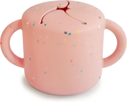 Silicone Snack Cup | Spill Proof Food Container (Whales)