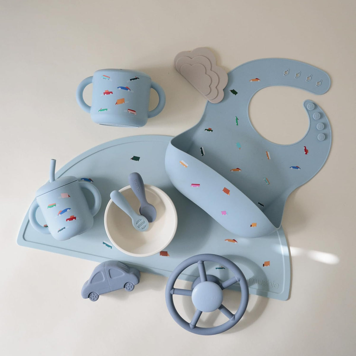 Silicone Snack Cup | Spill Proof Food Container (Whales)