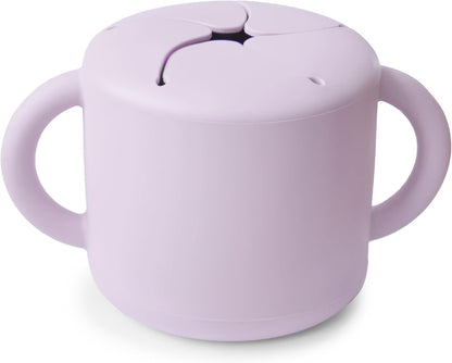 Silicone Snack Cup | Spill Proof Food Container (Whales)