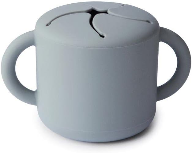 Silicone Snack Cup | Spill Proof Food Container (Whales)