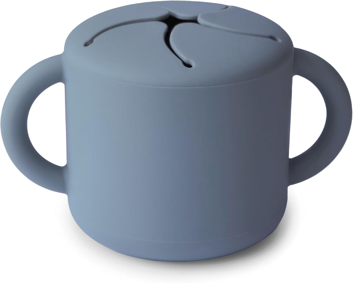 Silicone Snack Cup | Spill Proof Food Container (Whales)