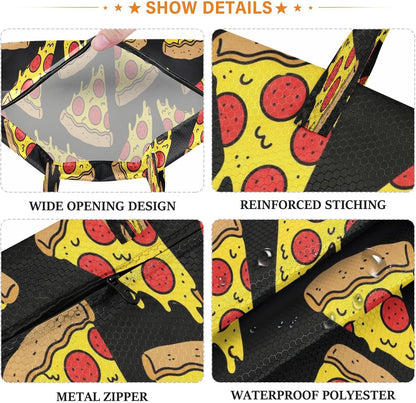 Pizza Black Waterproof Travel Laundry Bag Easy Care 2-pk