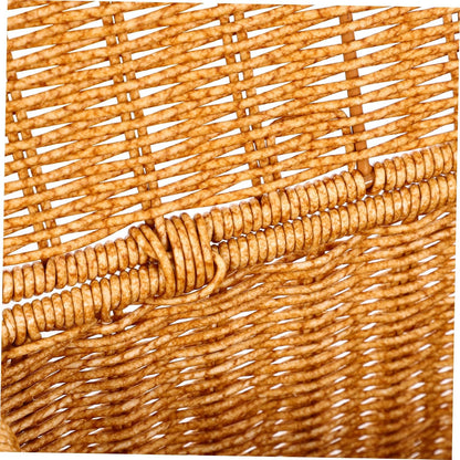 Portable Basket with Lid, Plastic Rectangular Organizer for Small Items
