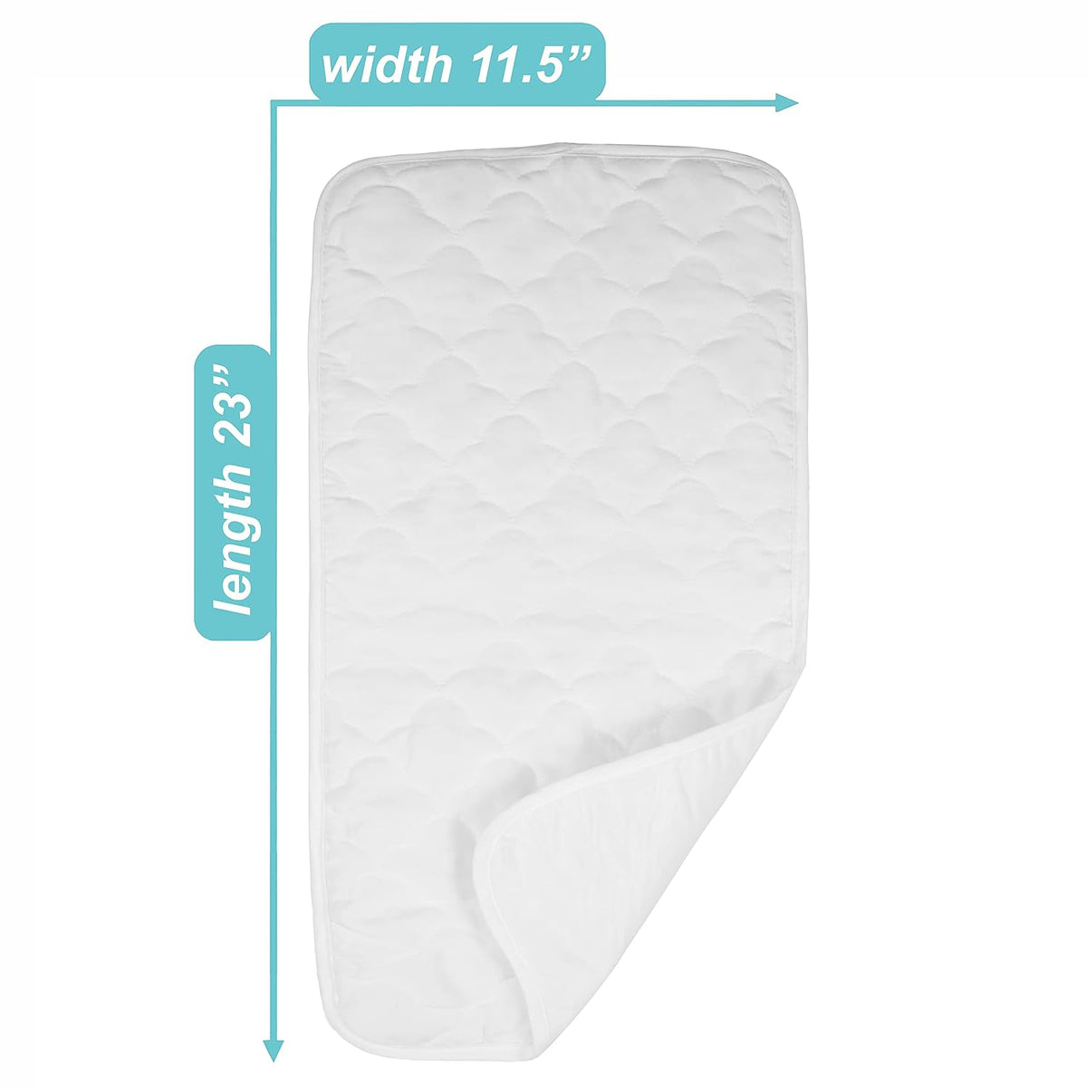 Ultra Soft Quilted Waterproof Changing Table Pad Liners, 11.5" x 23" 3Count