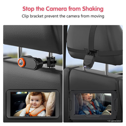 BM2 Baby Car Camera, 5.2" 1080P Rear Seat Monitor