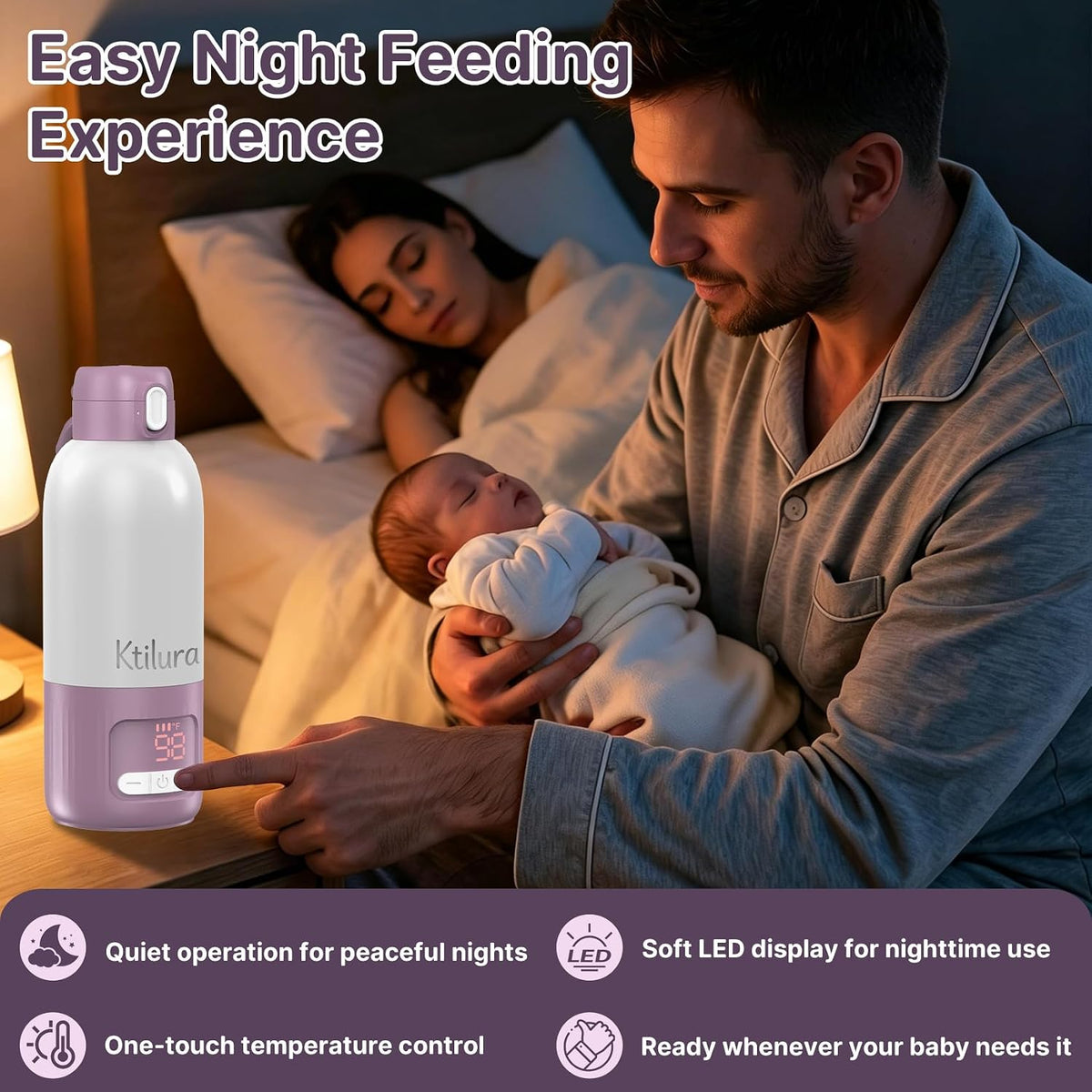 Portable Bottle Warmer for Travel, Fast Heating Milk Warmer