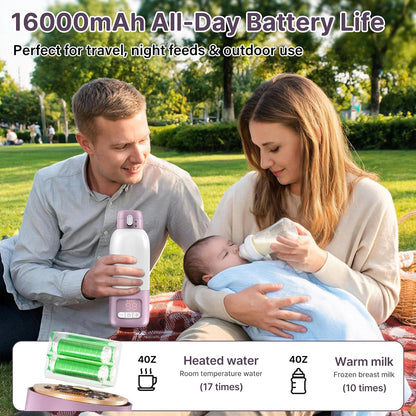 Portable Bottle Warmer for Travel, Fast Heating Milk Warmer
