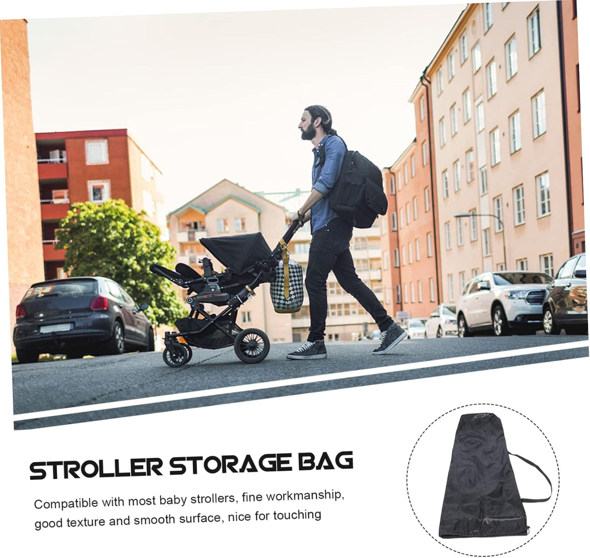 Stroller Storage Bag for Airplane Gate Check Travel Stroller Cover with Scratch Protection Lightweight Durable for Easy Use and Damage Prevention