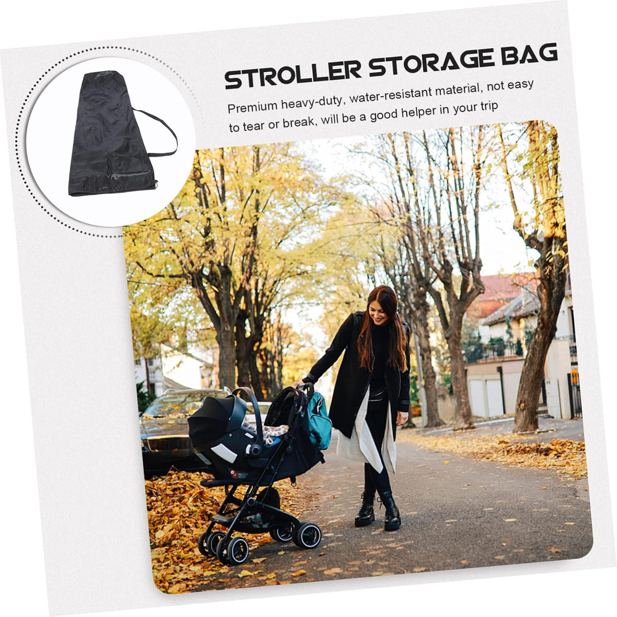 Stroller Storage Bag for Airplane Gate Check Travel Stroller Cover with Scratch Protection Lightweight Durable for Easy Use and Damage Prevention