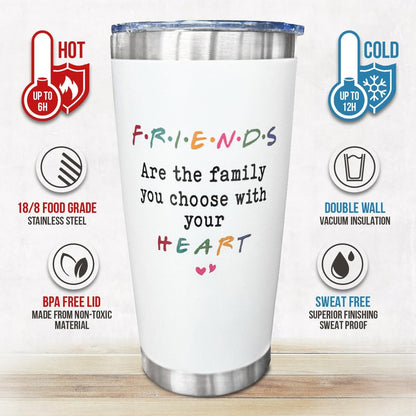 Friendship Gifts for Women Friends, 20 oz Stainless Steel Tumbler, Birthday, Christmas, Friendship Day Gifts for Friend, Bestie, BFF, Coworker, Woman, Female
