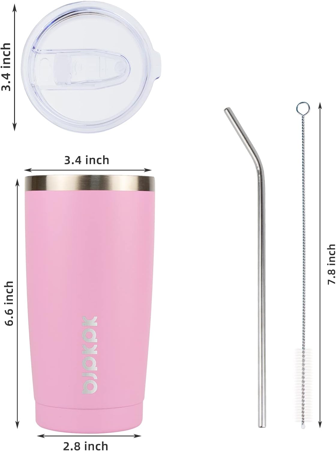 20 oz Coffee Tumbler with Lid, Straw, Insulated Stainless Steel Mug | Double Wall Vacuum, Keeps Hot/Cold, BPA Free, Leak Proof, Iced Coffee Cup Fit Car Holder, Travel & Beach Ready, Turquoise - Colors A