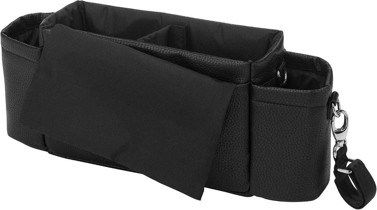 Wander Stroller Caddy Deluxe, Perfect for Organization, Multiple Carry Positions, Fits Most Strollers, Ebony