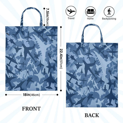 Airplanes Blue Waterproof Travel Laundry Bag Easy Care 2-Pack