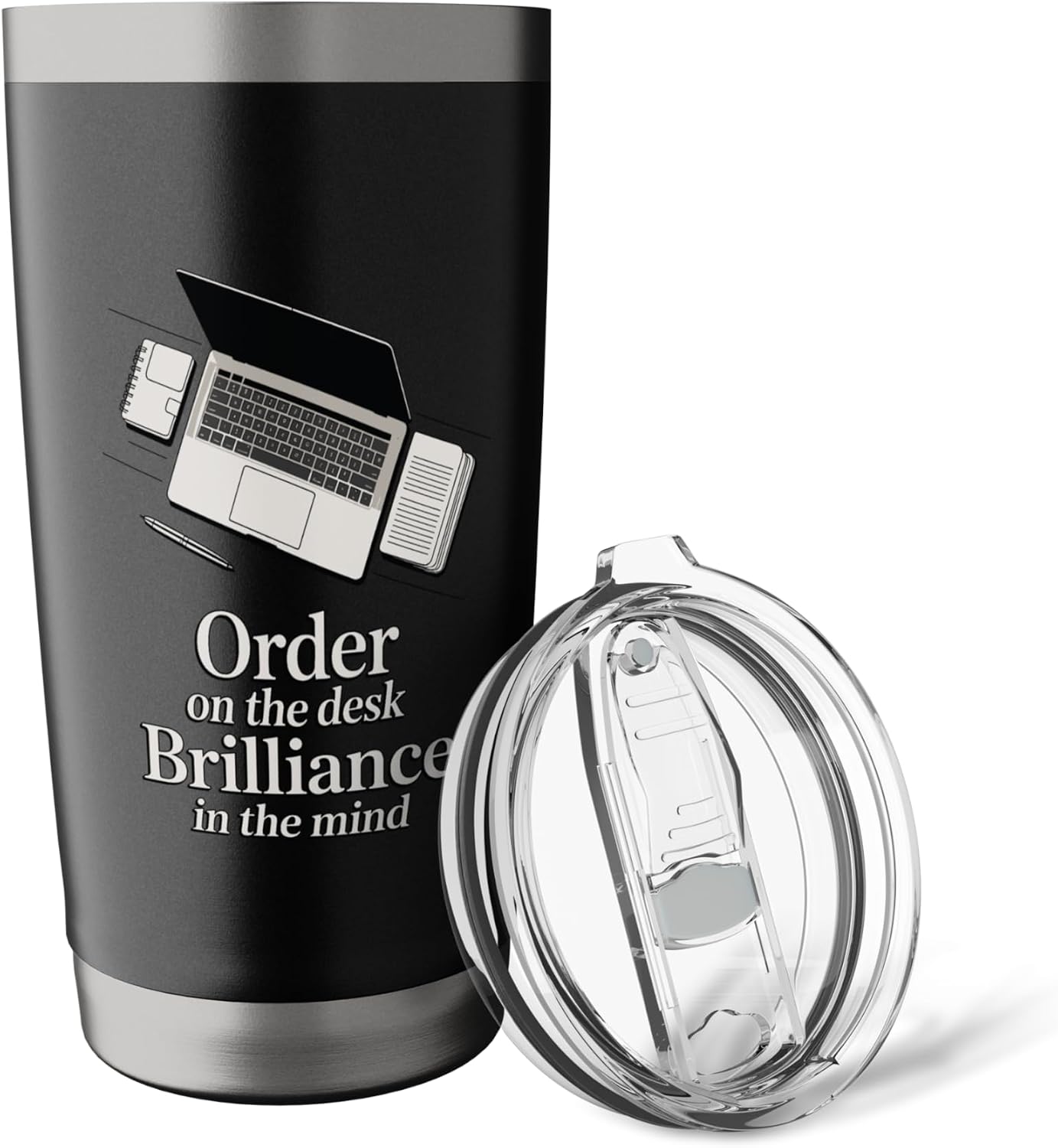 Order On The Desk For A Brilliant Mind Office Stainless Steel Insulated Tumbler