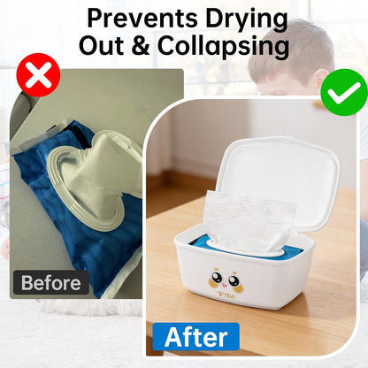 Flushable Wipes Dispenser Compatible with Cottonelle, Bathroom Wipes Holder Flushable Wipes Container Toilet Paper Wipes Dispenser, Bathroom Organizer Fits for Cottonelle (Only Wipes Dispenser)