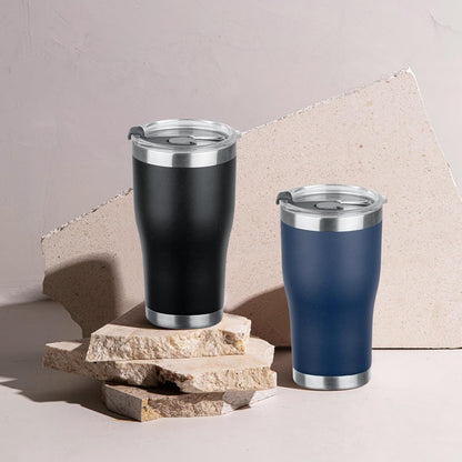 20oz Insulated Tumbler with Lid Straw Travel Coffee Mug Cup (Light/Purple) | Double Wall Vacuum Hot Iced Insulated Cup Stainless Steel Mug Leakproof Powder Coated Metal Tumbler for Men Women