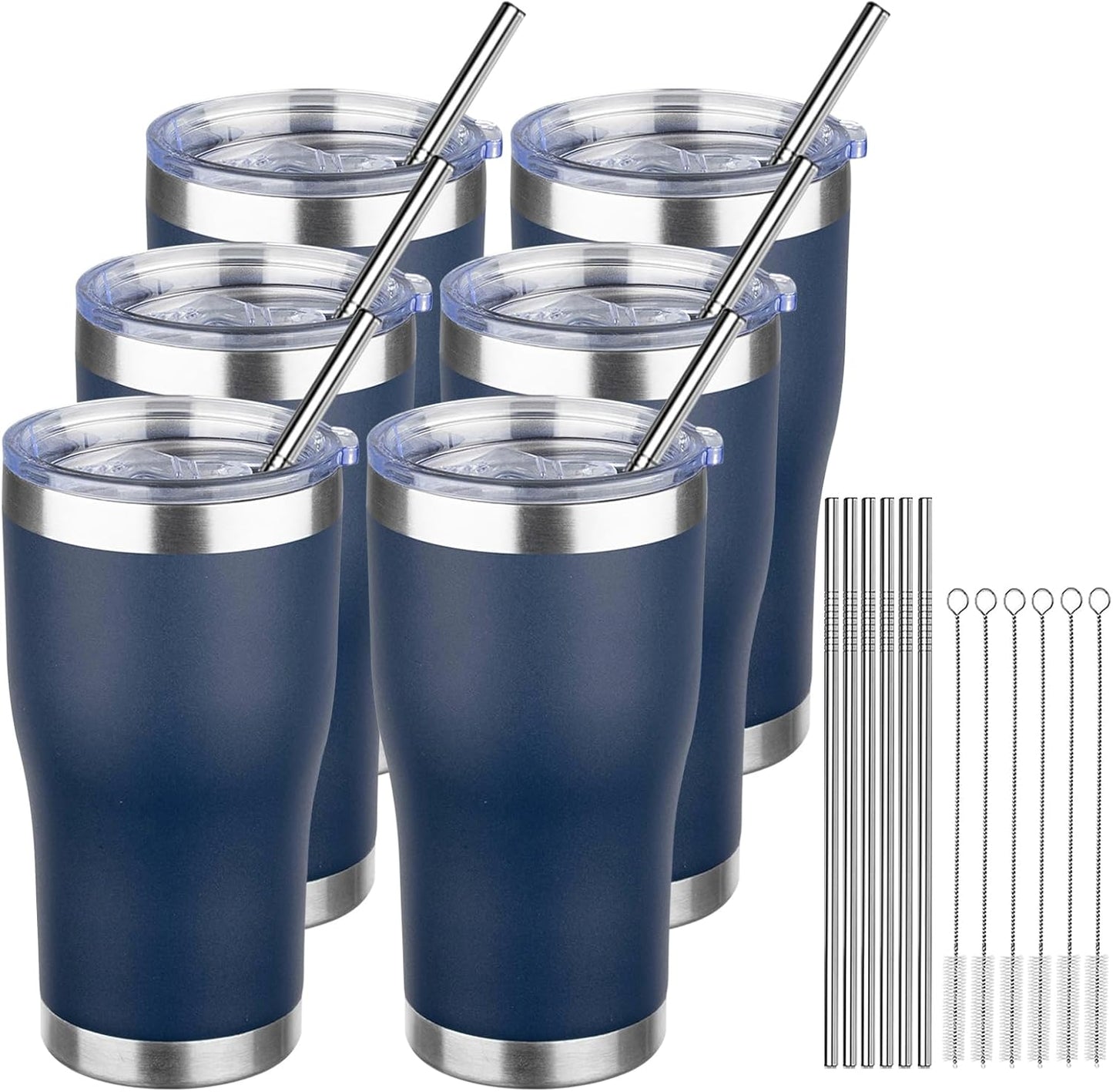 20oz Insulated Tumbler with Lid Straw Travel Coffee Mug Cup (Light/Purple) | Double Wall Vacuum Hot Iced Insulated Cup Stainless Steel Mug Leakproof Powder Coated Metal Tumbler for Men Women