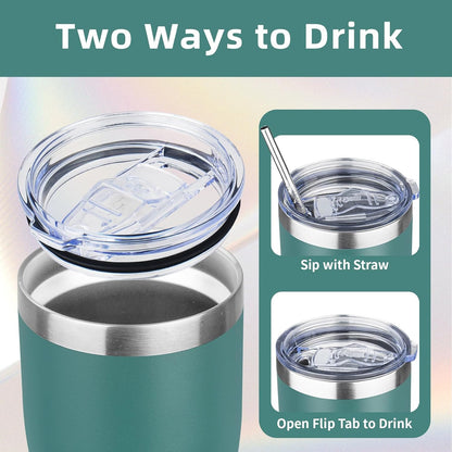 20oz Insulated Tumbler with Lid Straw Travel Coffee Mug Cup (Light/Purple) | Double Wall Vacuum Hot Iced Insulated Cup Stainless Steel Mug Leakproof Powder Coated Metal Tumbler for Men Women