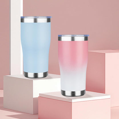 20oz Insulated Tumbler with Lid Straw Travel Coffee Mug Cup (Light/Purple) | Double Wall Vacuum Hot Iced Insulated Cup Stainless Steel Mug Leakproof Powder Coated Metal Tumbler for Men Women