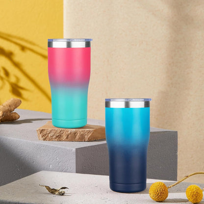 20oz Insulated Tumbler with Lid Straw Travel Coffee Mug Cup (Light/Purple) | Double Wall Vacuum Hot Iced Insulated Cup Stainless Steel Mug Leakproof Powder Coated Metal Tumbler for Men Women