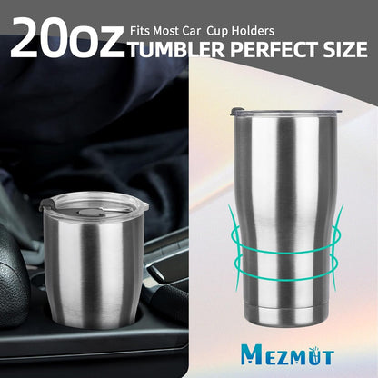 20oz Insulated Tumbler with Lid Straw Travel Coffee Mug Cup (Light/Purple) | Double Wall Vacuum Hot Iced Insulated Cup Stainless Steel Mug Leakproof Powder Coated Metal Tumbler for Men Women
