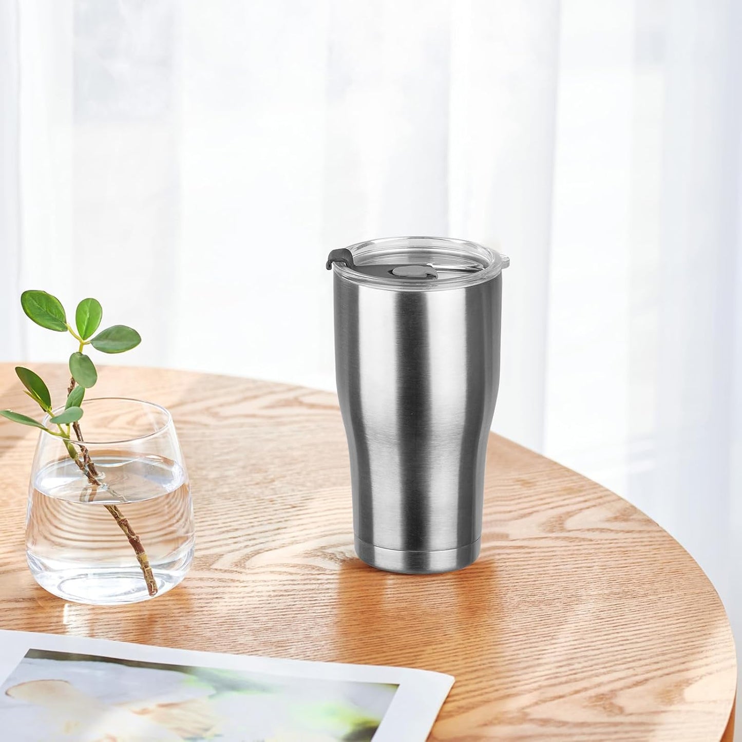 20oz Insulated Tumbler with Lid Straw Travel Coffee Mug Cup (Light/Purple) | Double Wall Vacuum Hot Iced Insulated Cup Stainless Steel Mug Leakproof Powder Coated Metal Tumbler for Men Women