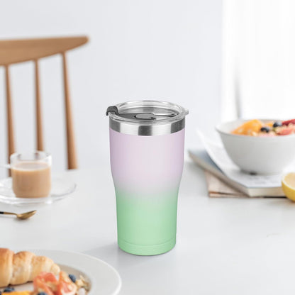 20oz Insulated Tumbler with Lid Straw Travel Coffee Mug Cup (Light/Purple) | Double Wall Vacuum Hot Iced Insulated Cup Stainless Steel Mug Leakproof Powder Coated Metal Tumbler for Men Women