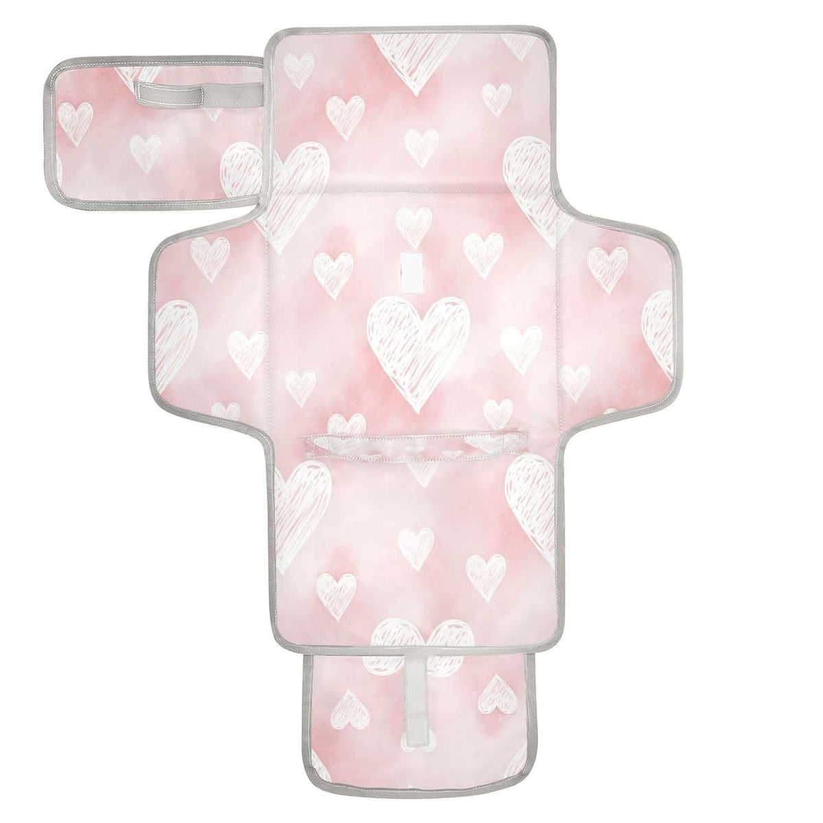 Hearts Portable Diaper Changing Pad Waterproof Changing Pads