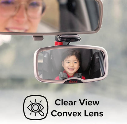 Baby Car Mirror 2 Pack, Includes Safety Car Seat Mirror for Rear Facing Infant & See Me Too Rear View Baby Mirror Both Fully Adjustable with Wide Crystal Clear View, Shatterproof, Crash Tested