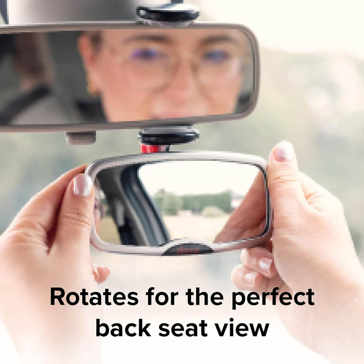 Baby Car Mirror 2 Pack, Includes Safety Car Seat Mirror for Rear Facing Infant & See Me Too Rear View Baby Mirror Both Fully Adjustable with Wide Crystal Clear View, Shatterproof, Crash Tested