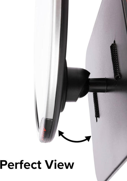 Baby Car Mirror 2 Pack, Includes Safety Car Seat Mirror for Rear Facing Infant & See Me Too Rear View Baby Mirror Both Fully Adjustable with Wide Crystal Clear View, Shatterproof, Crash Tested