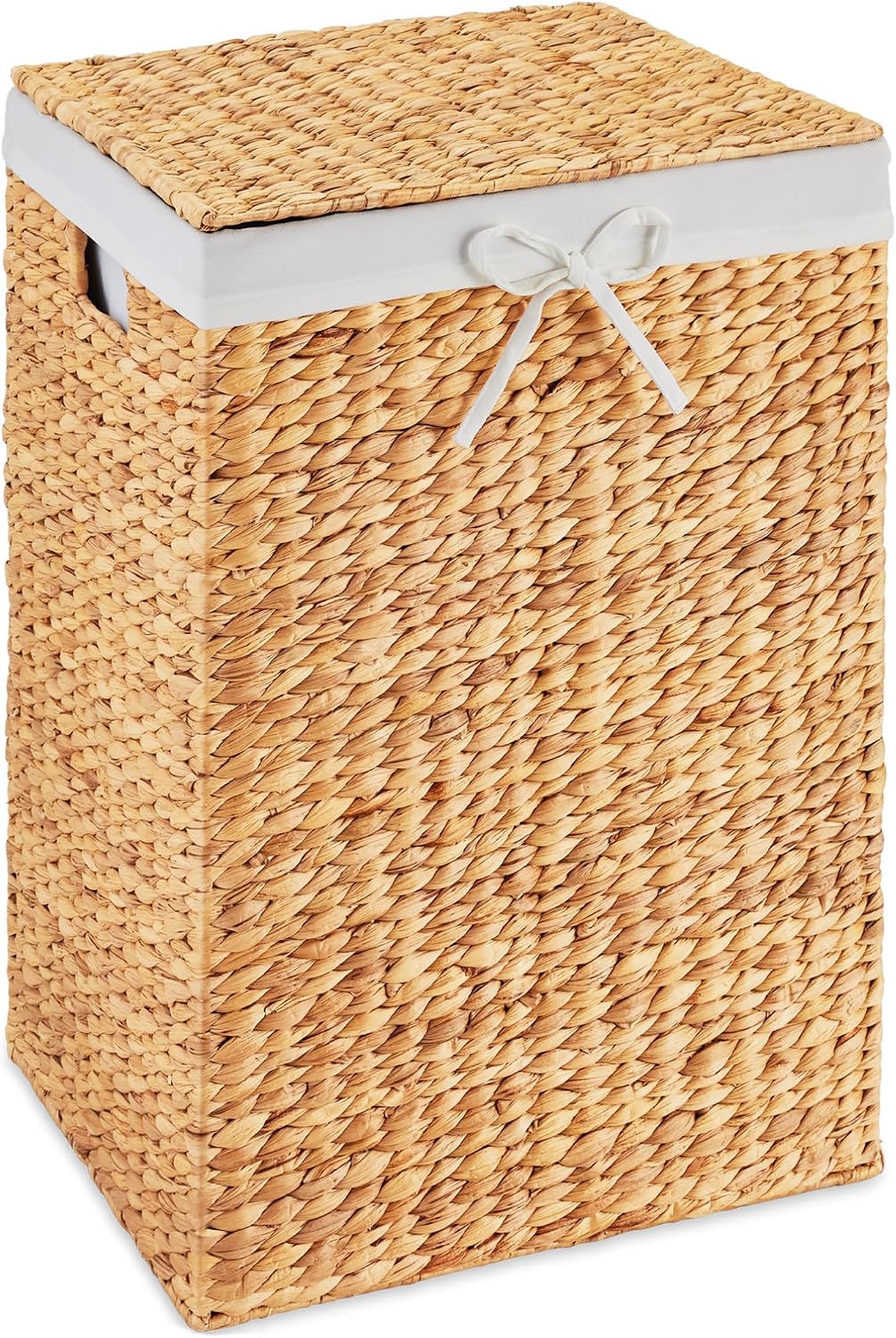 Large Laundry Hamper w/Lid, Handwoven Laundry Basket, w/Removable Liner & Built-in Handles for Bathroom, Bedroom & Laundry Room, 26 Gal - Natural