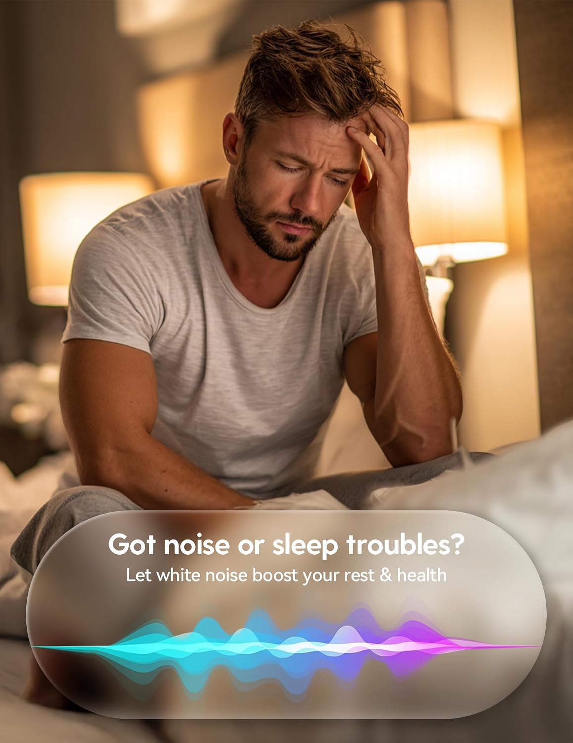 Pocket Mini Pro White Noise Sound Machine for Travel, 25 Sounds