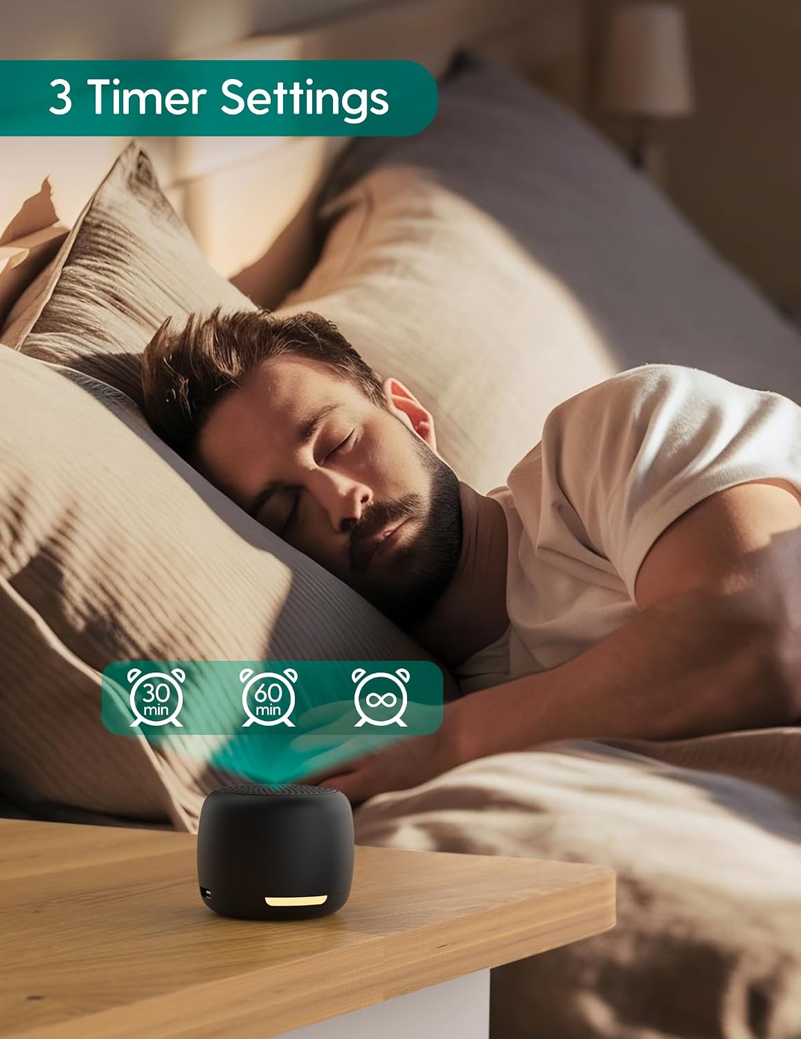 Pocket Mini Pro White Noise Sound Machine for Travel, 25 Sounds