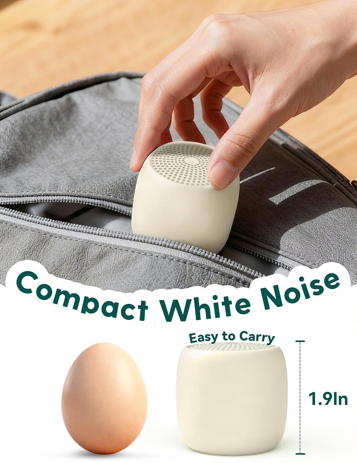 Pocket Mini Pro White Noise Sound Machine for Travel, 25 Sounds