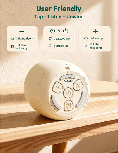 Pocket Mini Pro White Noise Sound Machine for Travel, 25 Sounds