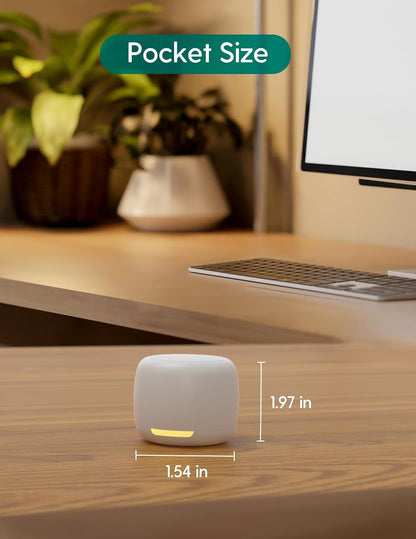 Pocket Mini Pro White Noise Sound Machine for Travel, 25 Sounds
