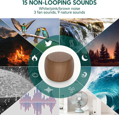 Pocket Mini Pro White Noise Sound Machine for Travel, 25 Sounds
