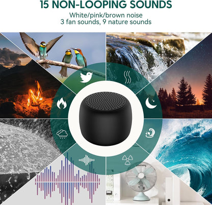Pocket Mini Pro White Noise Sound Machine for Travel, 25 Sounds